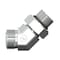 World Wide Fittings Male Flat Face O-Ring to Male O-Ring Boss 45 Degree Elbow 4365X04X03 - alternate 1